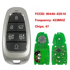 CN020265 PCB 6 Button Smart Key For Hyundai Santa Fe 2021+ Remote Fob 47 Chip 433MHz FCCID 95440-S2510 Keyless GO