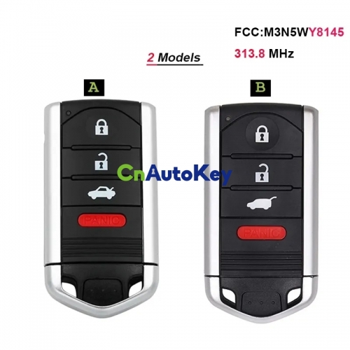 CN003131 Smart Remote Car Key Fob 4 Button 313.8MHz for Acura ZDX TL 2009 2010 2011 2012 2013 2014 FCC M3N5WY8145 IC267F-5WY8145