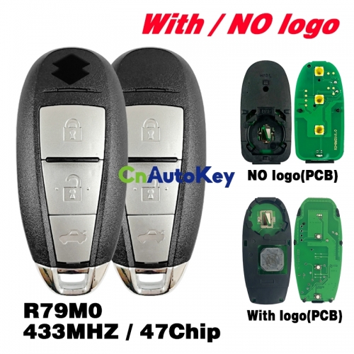 CN048018 R79M0 Smart Remote Car Key With 3 Button 433.92MHz ID47 - FOB for Suzuki Swift Grand Vitara 2011-2016 P/N:2013DJ1474