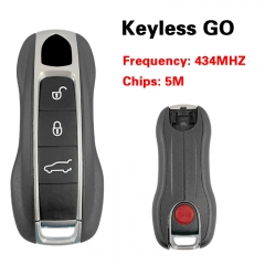CN005016 ORIGINAL Smart Key for Porsche Cayene 3+1 Buttons 434MHz Blade HU162T Part No 9Y0959753AB Keyless GO