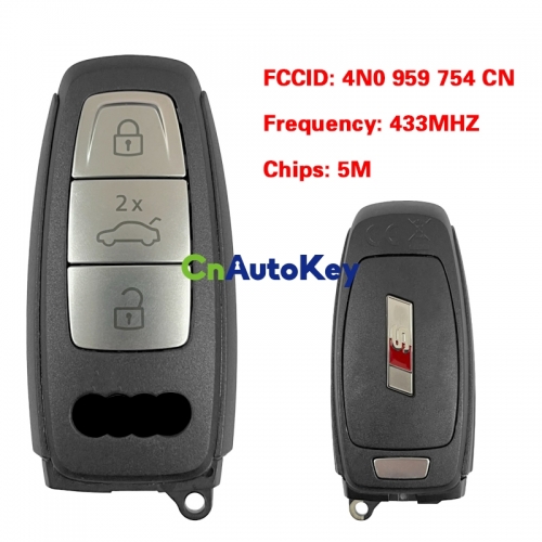 CN008012 Original OEM Smart Remote Key Control Car Fob 3 Button For Audi A8 2017+ 433MHz Keyless Go FCCID 4N0 959 754 CN