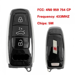 CN008015 Original OEM Smart Remote Key Control Car Fob 3 Button For Audi A8 A6 2018+ 433MHz Keyless Go FCCID 4N0 959 754 CP