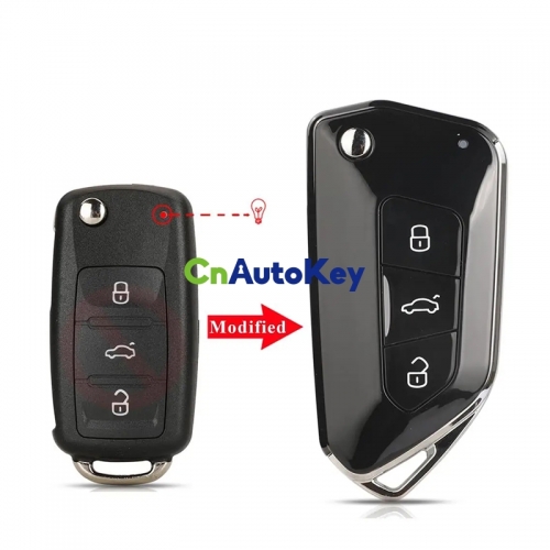 CS001043 3 Button Modified Car Remote Flip Folding Key Shell Casefor VW Golf Tiguan Polo Passat B5 Jetta Volkswagen Skoda Seat