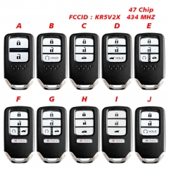 CN003136 for Honda Pilot CR-V Civic City Jazz Grace Fit Smart Remote Control Car Key With 2/ 3/ 4/ 5 Buttons 433MHz FCC ID: KR5V2X