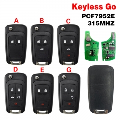 CN014078 For CHEVROLET Cruze, Malibu, Impala smart key, 2/3/4/5 Buttons PCF7952E...