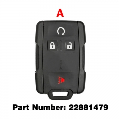 CN019029 2015 - 2023 Chevrolet GMC Keyless Entry 2/3/4/5/6B Remote Key 434MHZ FCC: 22881479/84209237/13577765/84209236/13580079/13580080/32337200