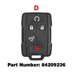 CN019029 2015 - 2023 Chevrolet GMC Keyless Entry 2/3/4/5/6B Remote Key 434MHZ FCC: 22881479/84209237/13577765/84209236/13580079/13580080/32337200