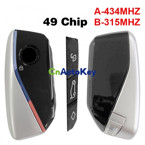 CN006124 OEM 2022-2023 BMW X1 X5 3 430 4 SERIES Smart Key Remote FOB IYZBK1 2701A-BK1 BK1 434MHZ/315MHZ ID49 434MHZ/315MHZ