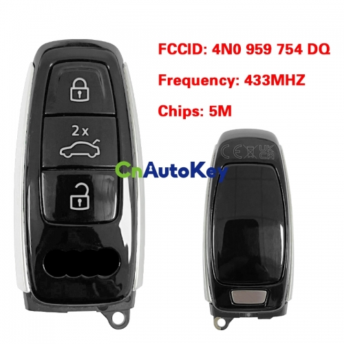 CN008108 MLB Original 3 buttons 433 MHz 5M Chip For Audi A8 2017-2021 Smart key Remote FCC ID 4N0 959 754 DQ Keyless Go