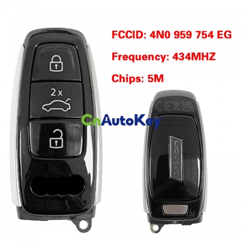 CN008114 MLB Original 3 Button E-tron 434 MHz 5M Chip for Audi A8 2017-2021 Smart Key Remote Control FCC ID 4N0 959 754 EG Keyless Go
