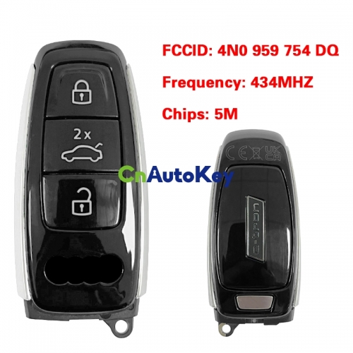CN008113 MLB Original 3 Button E-tron 433 MHz 5M Chip for Audi A8 2017-2021 Smart Key Remote Control FCC ID 4N0 959 754 DQ Keyless Go