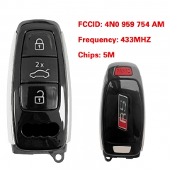 CN008116 MLB Original 3+1Button Audi RS 433 MHz 5M Chip for Audi A8 2017-2021 Smart Key Remote Control FCC ID 4N0 959 754 AM Keyless Go