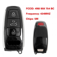 CN008126 MLB Original 3+1 Button 434 MHz 5M Chip for Audi A8 2017-2021 Smart Key Remote Control FCC ID 4N0 959 754 BC Keyless Go
