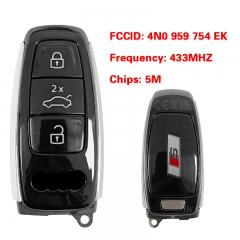 CN008121 MLB Original 3 Button Audi S 433 MHz 5M Chip for Audi A8 2017-2021 Smart Key Remote Control FCC ID 4N0 959 754 EK Keyless Go