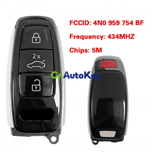 CN008127 MLB Original 3+1 Button 434 MHz 5M Chip for Audi A8 2017-2021 Smart Key Remote Control FCC ID 4N0 959 754 BF Keyless Go