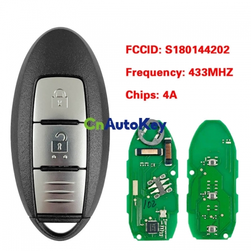 CN027053 Smart Card auto Remote Key for Nissan Qashqai X-Trail 433MHZ AES Chip S180144202