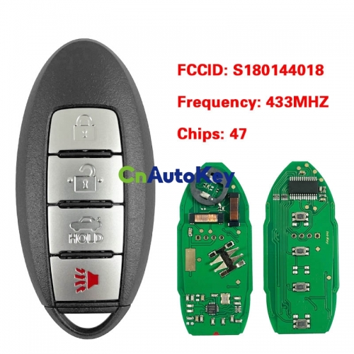 CN027062 4 Button Remote Car Key 433mhz for Nissan Altima Maxima 2013 2014 2015 ID47 Chip Continental S180144018