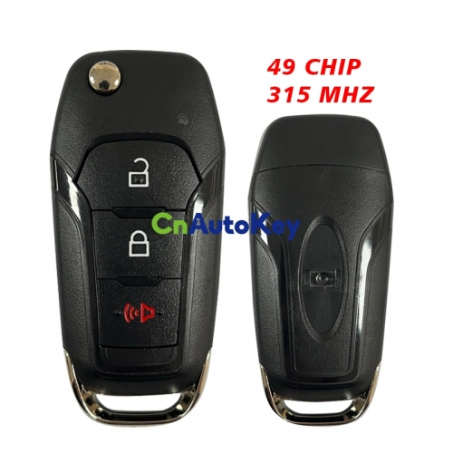 CN018082 3 Buttons 315mhz 49 Chip Smart Key For Ford F150 2015+ Remote Strattec 5923667 HU101 2 Track Flip Key