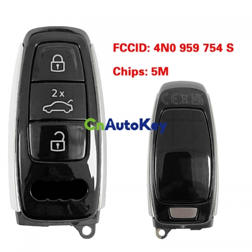 CN008135 MLB Original 3 Button 5M Chip for Audi A8 2017-2021 Smart Key Remote Control FCC ID 4N0 959 754 S Keyless Go