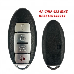 CN027032 4 Buttons 4A Chip 433MHz KR5S180144014 Smart Remote Key Fob for Nissan Altima 2015-2018 Keyless Entry