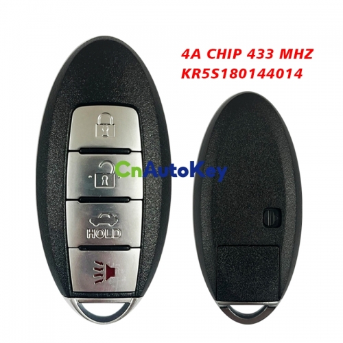 CN027032 4 Buttons 4A Chip 433MHz KR5S180144014 Smart Remote Key Fob for Nissan Altima 2015-2018 Keyless Entry