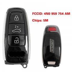 CN008133 MLB Original 3+1 Button Audi E-tron 5M Chip for Audi A8 2017-2021 Smart Key Remote Control FCC ID 4N0 959 754 AM Keyless Go