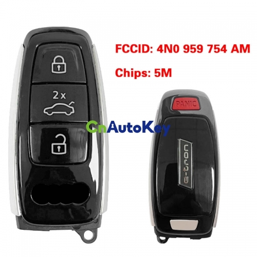 CN008133 MLB Original 3+1 Button Audi E-tron 5M Chip for Audi A8 2017-2021 Smart Key Remote Control FCC ID 4N0 959 754 AM Keyless Go