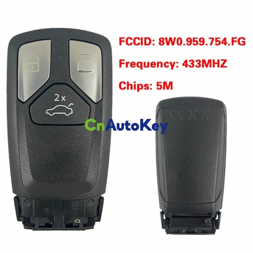 CN008146 MLB Suitable for Audi original remote control key 3buttons 433Mhz 5M chip FCC: 8W0 959 754 FG Keyless GO