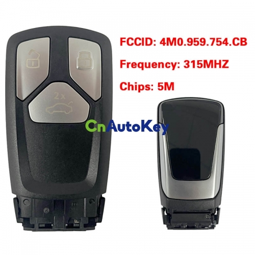 CN008145 MLB Suitable for Audi original remote control key 3buttons 315Mhz 5M chip FCC: 4M0 959 754 CB Keyless GO