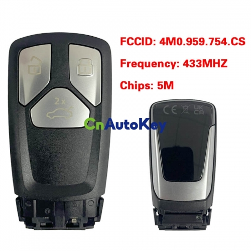 CN008141 MLB Suitable for Audi original remote control key 3buttons 433Mhz 5M chip FCC: 4M0 959 754 CS Keyless GO