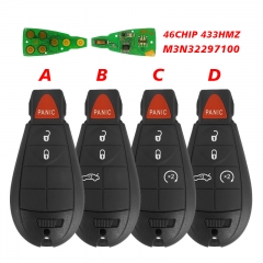 CN087014 3/4/5 Button PCF7941 46 Chip 433 HMZ For 2012-2016 Dodge  Dart Fobik Ke...