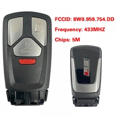 CN008147 MLB Suitable for Audi original remote control key 3+1buttons 433Mhz 5M chip FCC: 8W0 959 754 DD Keyless GO