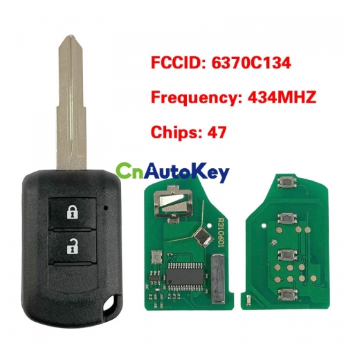 CN011031 Mitsubishi Eclipse 2014+ Key Head Remote, 2Buttons, J166E HITAG3 PCF7961XXT, 433MHz, MIT11R 6370C134