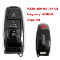 CN008132 MLB Original 3+1 Button Audi E-tron 433MHZ 5M Chip for Audi A8 2017-2021 Smart Key Remote Control FCC ID 4N0 959 754 AQ Keyless Go