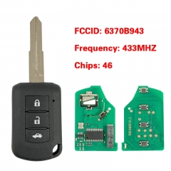 CN011030 2016 - 2019 MITSUBISHI LANCER REMOTE HEAD KEY - 3B - 433MHZ - 6370B943