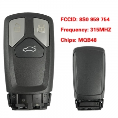 CN008172 Suitable for Audi original remote control key 3 buttons 315Mhz MQB48 chip FCC: 8S0 959 754 Keyless GO