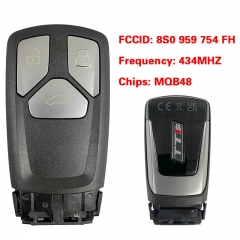 CN008168 Suitable for Audi original remote control key 3 buttons 434Mhz MQB48 chip FCC: 8S0 959 754 FH Keyless GO