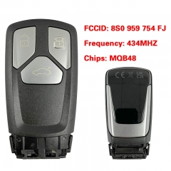 CN008170 Suitable for Audi original remote control key 3 buttons 434Mhz MQB48 chip FCC: 8S0 959 754 FJ Keyless GO