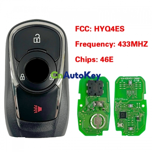 CN013032 2021-2023 Buick Encore 3+1Buttons Remote Start Smart Key HYQ4ES 433MHZ 46E Chips