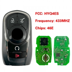 CN013033 2021-2023 Buick Encore 5+1Buttons Remote Start Smart Key HYQ4ES 433MHZ ...