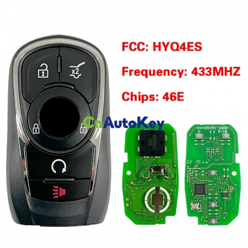 CN013033 2021-2023 Buick Encore 5+1Buttons Remote Start Smart Key HYQ4ES 433MHZ 46E Chips