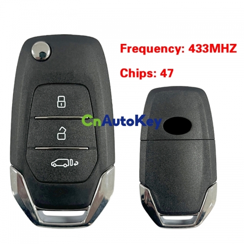 CN032010 OEM Flip Car Remote Key 433Mhz with ID47 Chip for MAXUS Delivery 9 3 button Replacement key