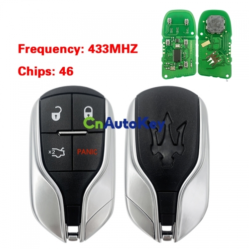 CN089003 3+1 buttons smart remote car key 433mhz 46 chip for Maserati QuattroporteGhibli Levante