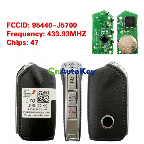 CN051188 KIA Stinger 2021 Smart Remote Key 4 Button 433MHz 95440-J5700 47 Chip