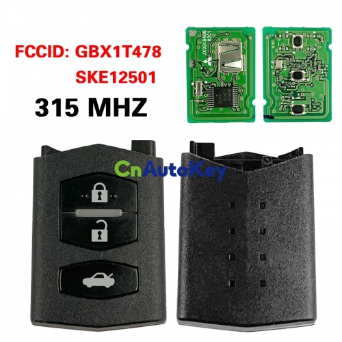 CN026050 Suitable for Mazda smart remote control key 3 buttons 315MHZ FCCID: GBX1T478SKE12501