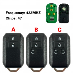 CN048026  2 Buttons 433MHZ CWTR53R0 FSK ID47 PCF7953X Chip Remote Control Car Key For Suzuki Ertiga 2018 2019 2020 Vitara Swift