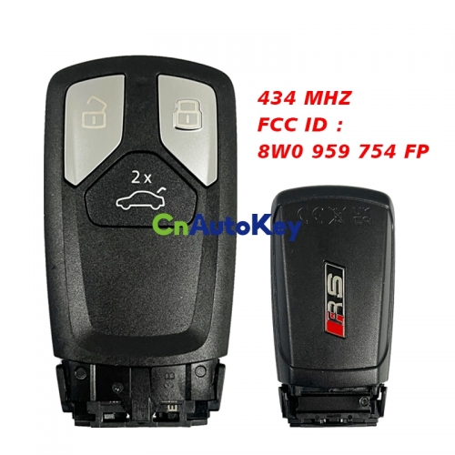 CN008174 Original 3 Buttons For Audi Remote Control key 433 Mhz FCC ID : 8W0 959 754 FP Keyless GO