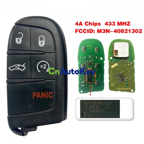 CN015052 ORIGINAL Smart Key for Chrysler Buttons4+1 Frequency 434 Mhz Transponder HITAG AES Part No 68155687 AA Keyless Go