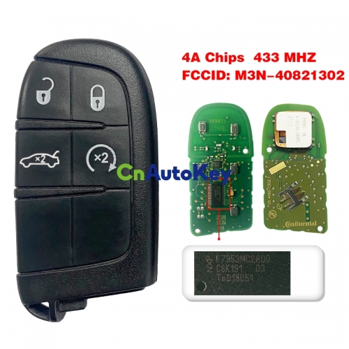 CN015053 2015-2018 Chrysler 200 300 Smart Remote Key M3M-40821302