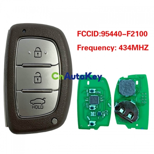 CN020149 Hyundai Elantra 2017-2018 Genuine Smart Key Remote 3 Buttons 433MHz DST128 Transponder 95440-F2100